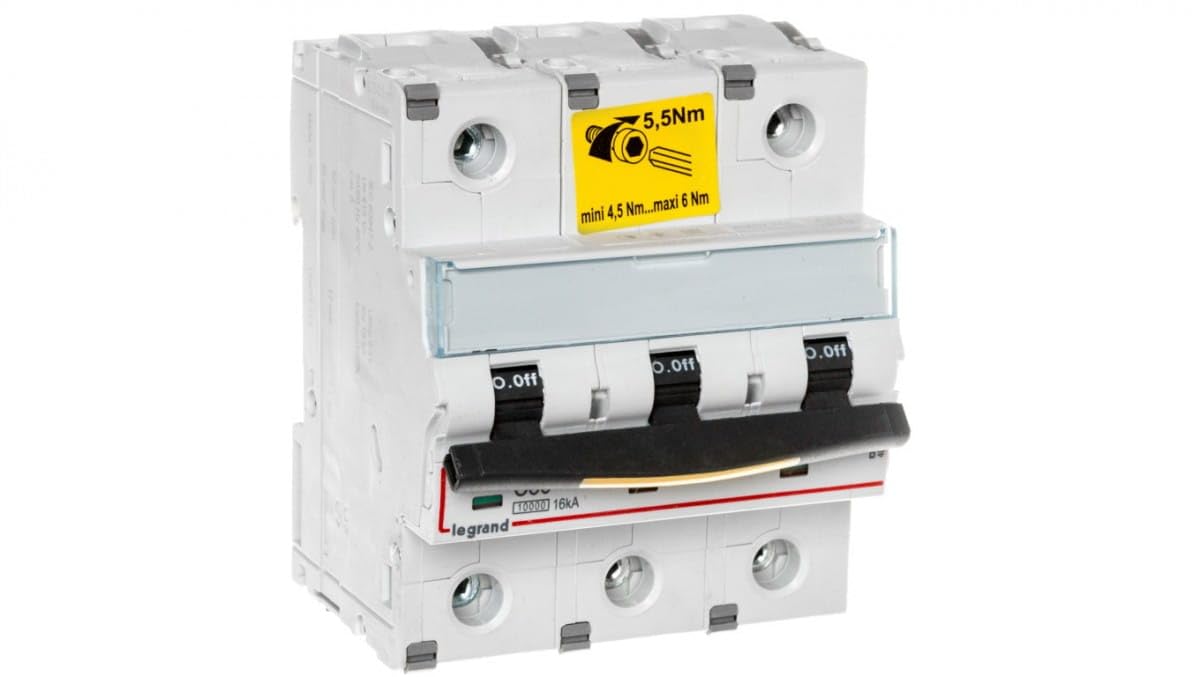 Legrand prot.dx3 industrial magnetothermal dx3 10/16ka-c 3-pole 80a