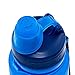 Nomader BPA-Free Collapsible Sports Water Bottle - Foldable with Reusable Leak Proof Twist Cap for Travel Hiking Camping Outdoor and Gym - 22 oz (Vibrant Blue)