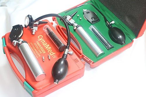 NEW ENT (Ear,Nose &amp;Throat) Diagnostic, LED LENS Otoscope,set WITH INSUFFLATOR BULB &amp; TUB W/Hard Case