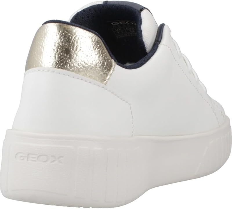 J MIKIROSHI Girl Sneaker, Branco/Azul-marinho, 33 EU, Azul-marinho, 33 EU