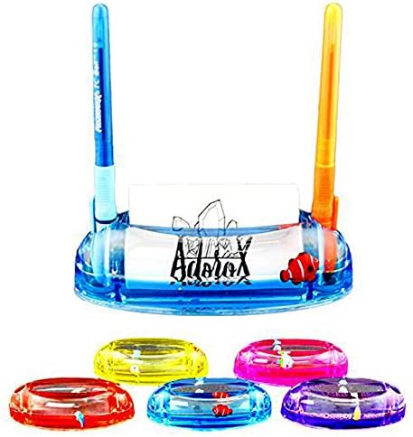 Adorox Liquid Bubble Drop Motion Wheel Zig Zag Desk Toy (Pen & Card Holder (Single Color))