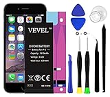 Battery Model iP6, VEVEL Internal Li-ion Cycle Replacement Battery New 1810 mAh with Complete Repair Tool Kits , Adhesive- 2 Year Warranty