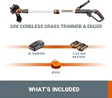 WORX 20V WG163E.3 Cordless Grass Trimmer Edger with 2x2.0Ah PowerShare view 7