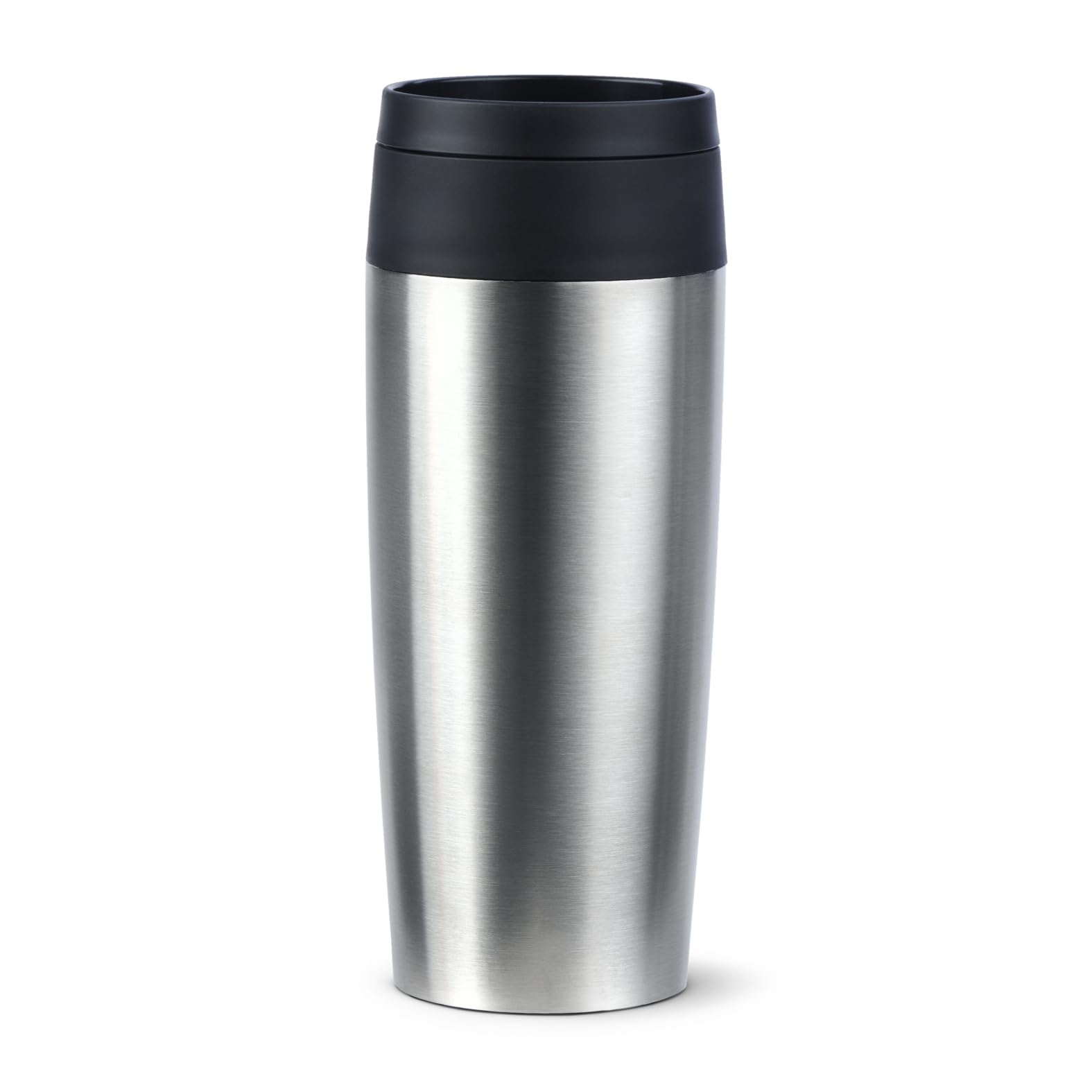Emsa N20201 Travel Mug Classic Isolierbecher 0,36 Liter | neuer Komfort-Schraubverschluss | Edelstahl | 4h heiß und 8h kalt | 100% dicht | spülmaschinenfest | 360°-Trinköffnung | Edelstahl