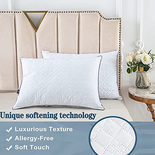 Pillows for Sleeping(1 Pack),Premium Hotel Bed Pillows，Breathable Down