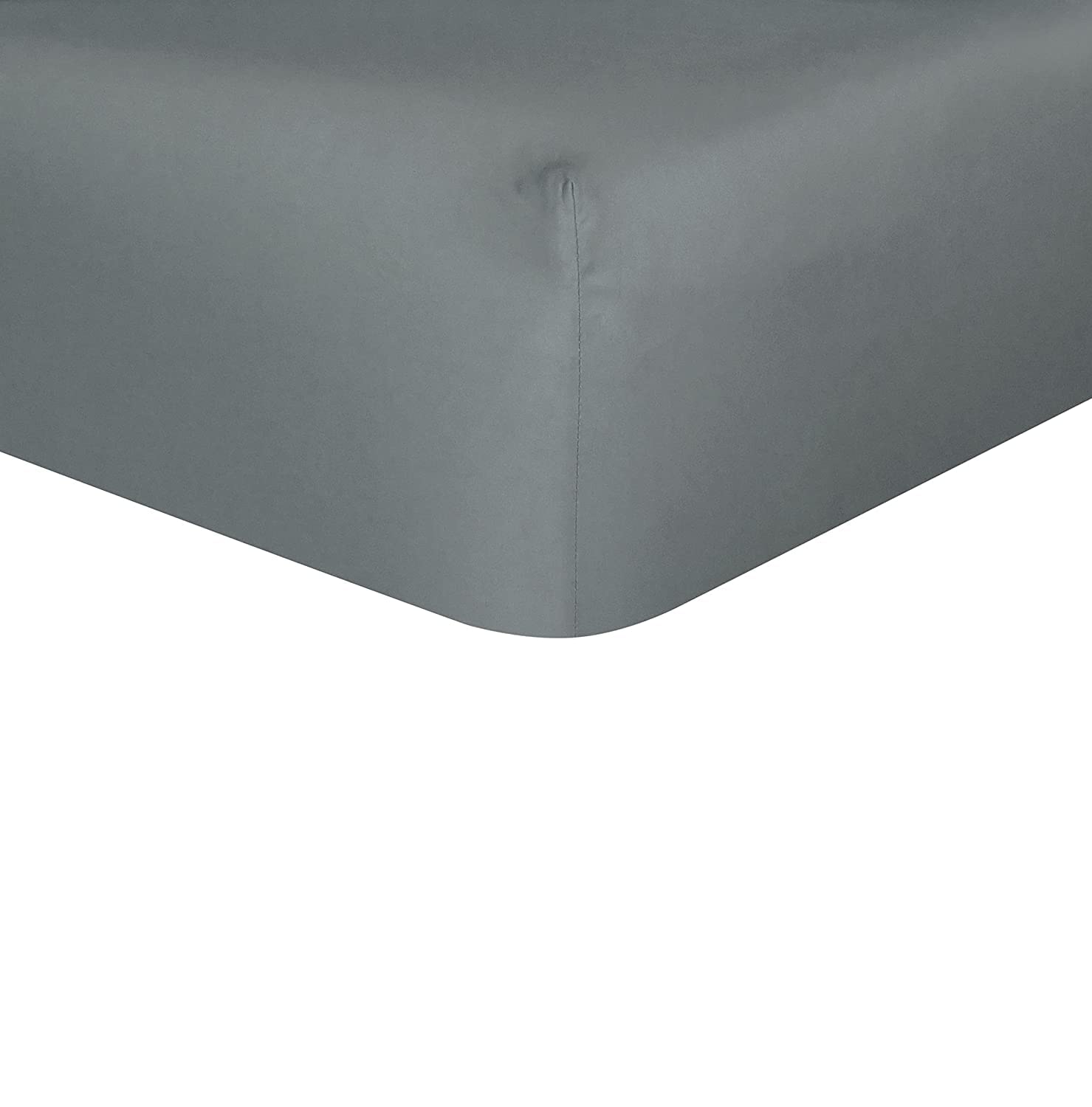 Sleepdown Plain Bamboo Fitted Sheet Soft Warm Cosy & Breathable Comfortable Bedding Bottom Sheets 32cm Extra Deep Pockets - Charcoal - Single,5056242895022