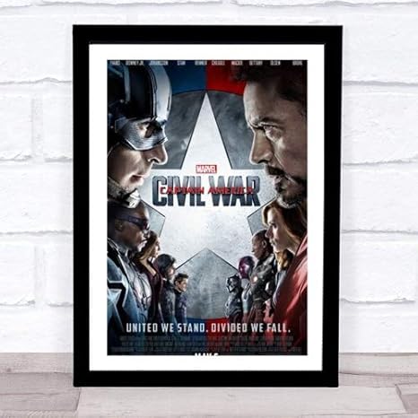 Amazon ファッション絵画ポスター キャプテンアメリカ シビルウォー マーベル Civil War 9 壁掛け 壁飾り 39x31cm 額縁を送る インテリア オンライン通販