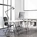 ToJane Metal Floor Lamp,Adjustable Swing Arm with Heavy Metal Based,Living Room/Sofa Side/Reading,Dual-use Clamp Desk Light,On/Off Switch