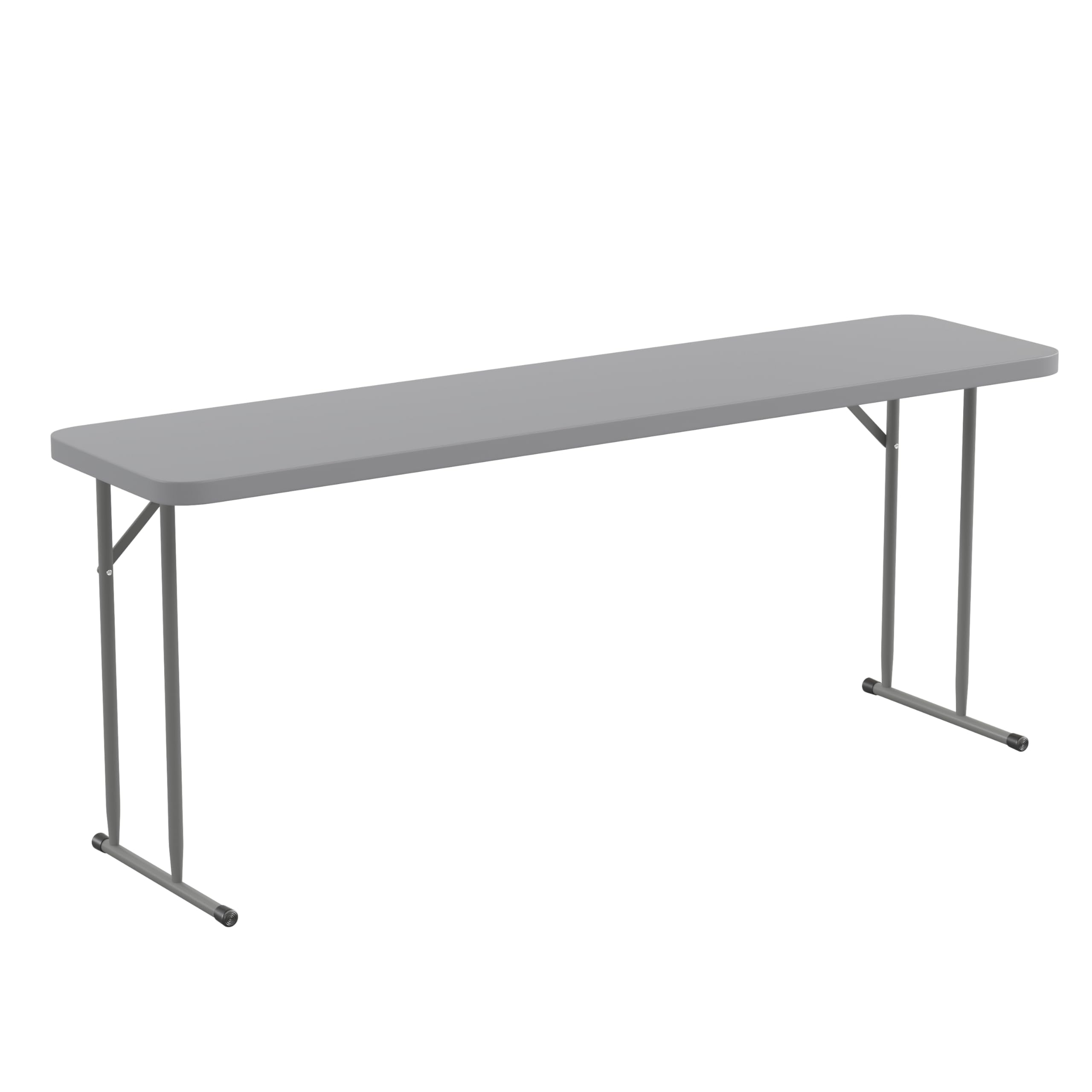 Photo 1 of **It's used; it's unknown if it's missing parts and if it works 100%.***Flash Furniture Kathryn Commercial Grade 6-Foot Gray Plastic Folding Training Table