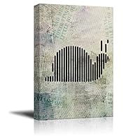 Canvas Wall Art Abstract Animal Lines Art Canvas Prints Home Artwork Decoration for Living Room,Bedroom - 12x18 inches