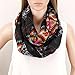 Bohemian Sugar Skull Scarf (Infinity-Black)