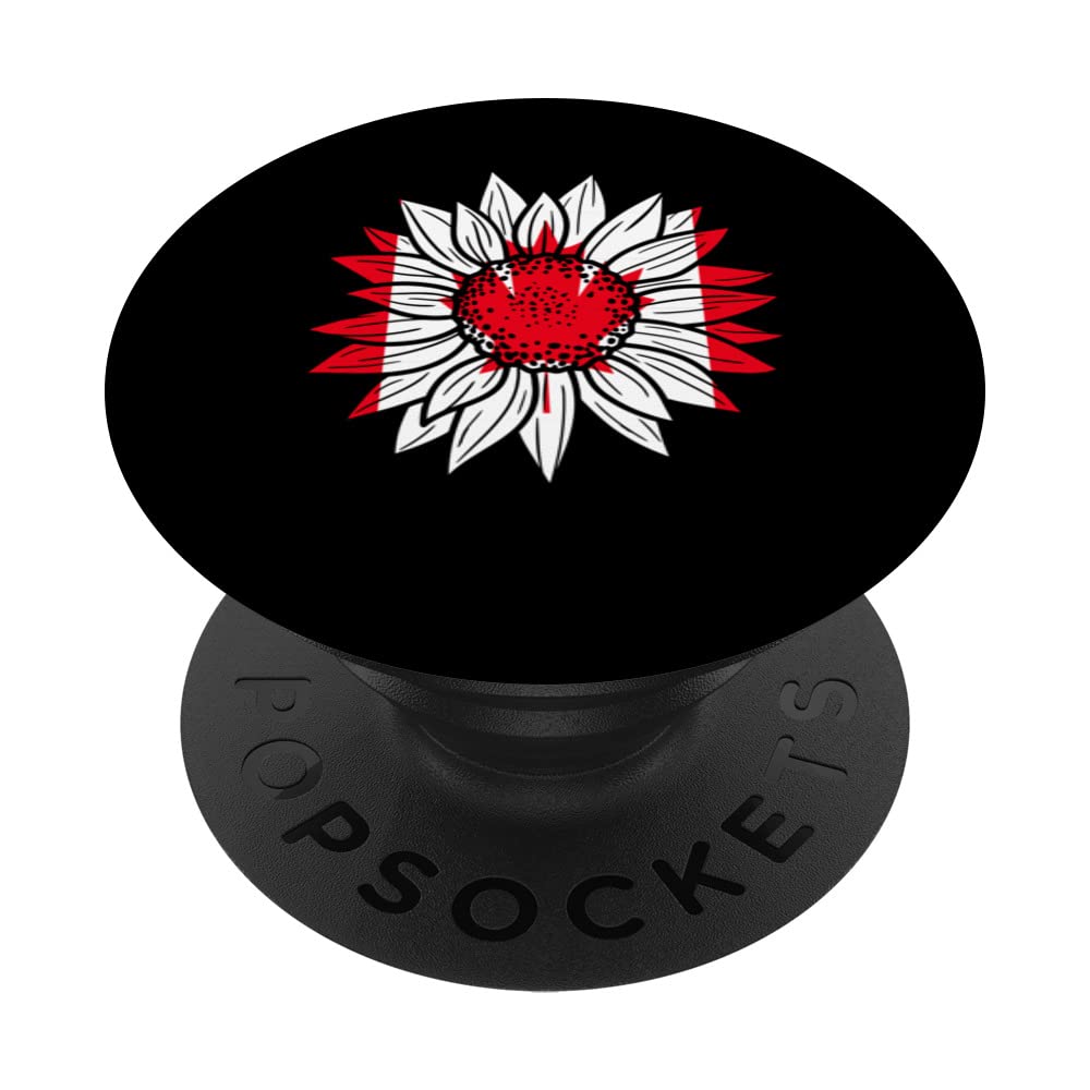 Canada Sunflower Canadian Canada PopSockets Swappable PopGrip