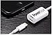 PowerBear iPhone 7/8/X Adapter UPGRADED [2-in-1 Lightning Splitter for Headphone Audio & Charging] Plus Data Transfer Dongle - White [24 Month Warranty]