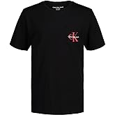 Calvin Klein Boys Short Sleeve Pocket Logo Crew Neck T-Shirt, Soft, Comfortable, Relaxed Fit