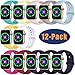 Laffav Compatible with Apple Watch Band 38mm 40mm, Small/Medium, for Women Men, Silicone Sport Replacement Band Compatible with iWatch Series 3, Series 4, Series 2, Series 1, 12-Pack