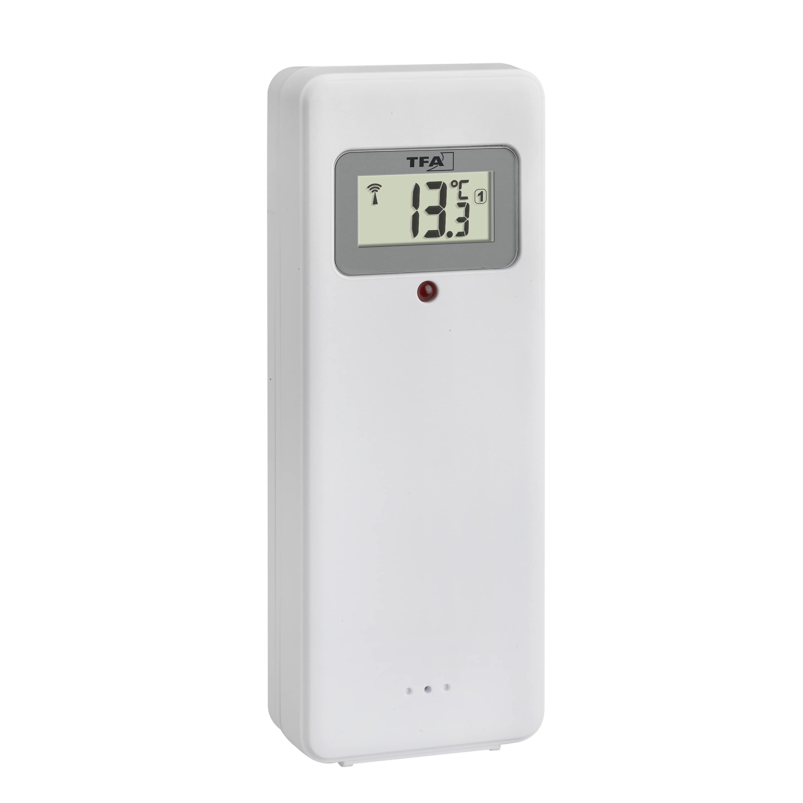 TFA Dostmann 30.3248.02 Replacement Transmitter for 60.4521.01| 35.1163.01 with Display Wireless Temperature Transmission White