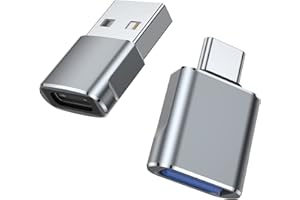 WZNBJLX USB C to USB Adapter (Total 2) USB to USB C Adapter OTG Fast Charging, Compatible with Laptops, MacBook Pro 2023, IPad Pro, iMac, IPad Mini 6/Pro and Other Type C Devices(Grey)