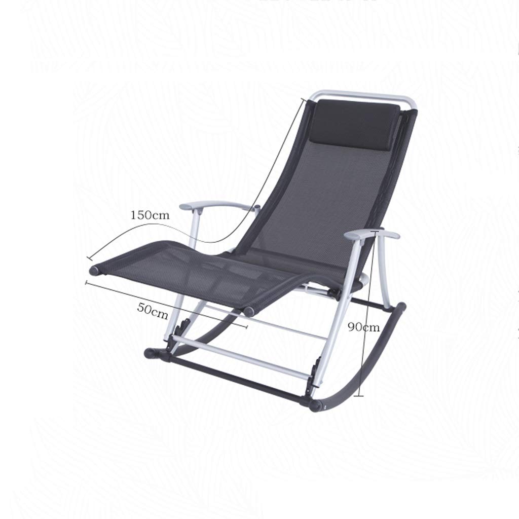 本物 折りたたみロッキングチェアリクライニングチェアオフィス仮眠チェアバルコニーラウンジチェア枕付き屋外ビーチサンラウンジャー150times 50times 90 Cm Color Purple B07shzbvr4