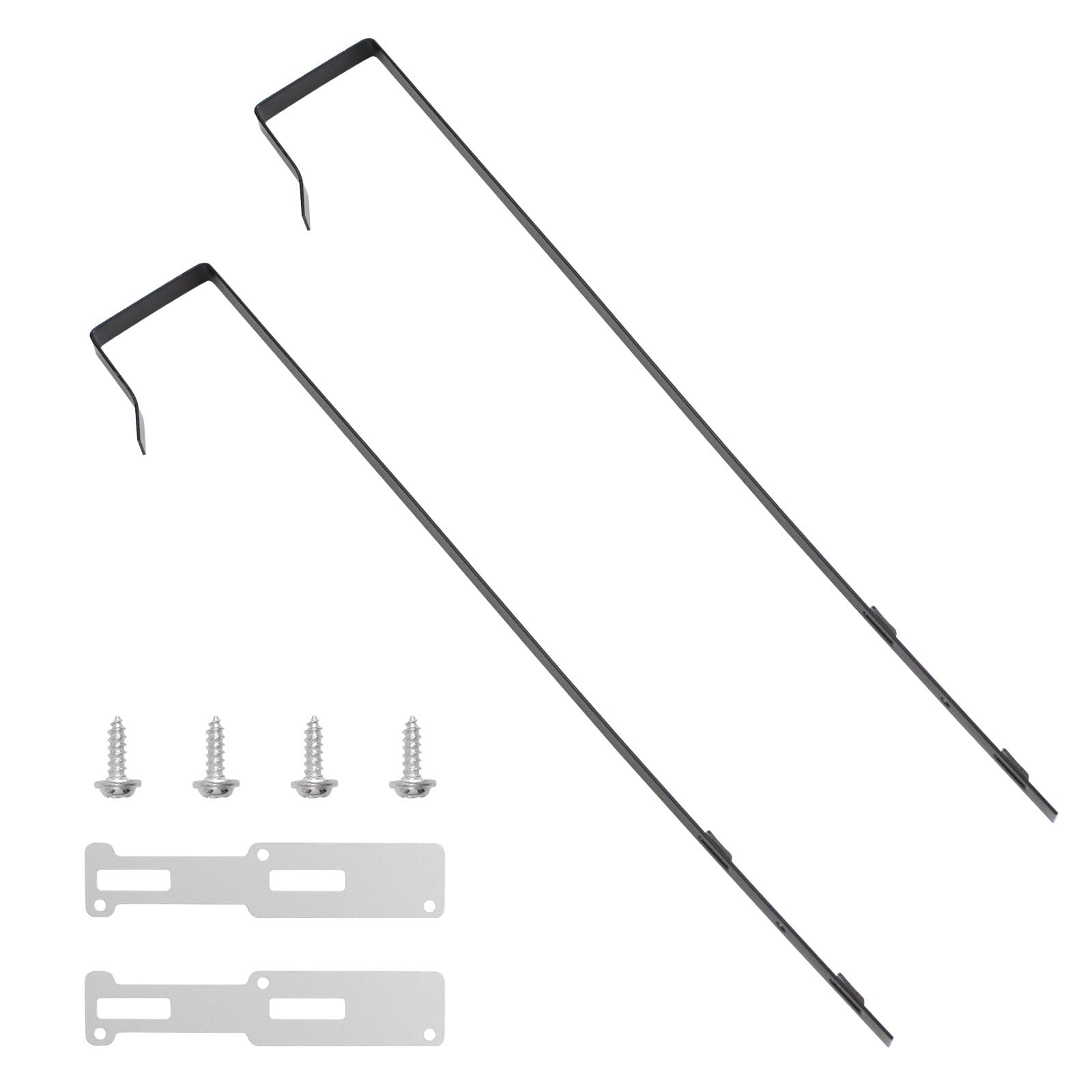 INCREWAY Over-The-Door Mirror Hanger Set, Height Adjustable, Black