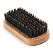 Beard Brush, Best Natural Wooden Hair Brush For Men, 100% Firm Black Wild Boar Bristle, Use with Balm & Beard Oil to Style & Groom, Premium Military Style Palm Brush for Beard Care, Barbers Tool