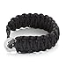X-Plore Gear Survival Paracord 550 Bracelet Kit With Fire Starter, Eye Knife | Adjustable Closure For Secure Fit | For Hiking, Wilderness, Emergencies, Travel, Camping, Hunting (Black)
