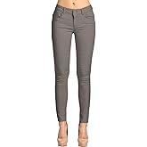 2LUV Women's Stretchy 5 Pocket Skinny Color Uniform Pants