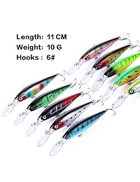 Juego de señuelos de pesca XBLACK, señuelo de cebo duro grande con gancho de agudo, cebo de natación, cebo de pesca, cebo de crankbait, señuelo de hundimiento para graves, trucha, Walleye, peces rojos, agua dulce