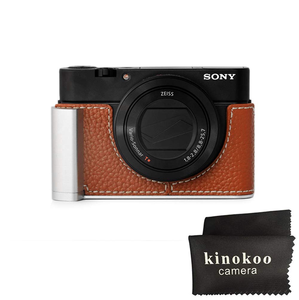新到着 Rx100m2 Rx100 Sony ハンドルカメラハーフケース Kinokoo Rx100m3 ブラウン B07pjxfds4 本革グリップ ケース Rx100m6 Rx100m5 Rx100m4 カメラバックケース Www Wwmp Org Za