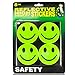 Smile Face Reflective Safety Stickers,Baby Safety Reflector Decal Pack of 8