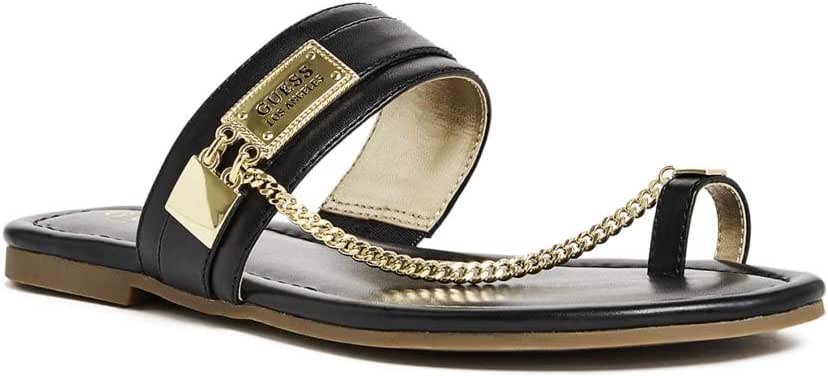guess gold flip flops