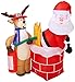 Gemmy Inflatable Holiday G08 87191 Air Blown Santa on Fire Scene Decor
