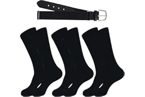 CS RUNSENISOCKS Adult Men's Baseball Softball Socks and Belt Set, Younth Soccer Baseball Belt and Socks(3 Pairs of baseball Socks and Belt)