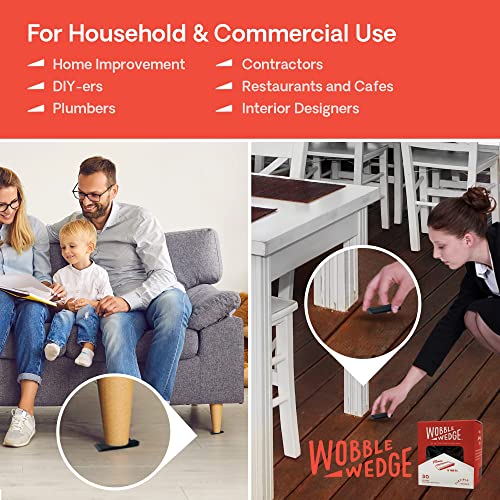 Wobble Wedges Flexible Plastic Shims, 30 Pack MADE IN USA Multi