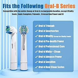 8 Pcs Replacement Toothbrush Heads Compatible with