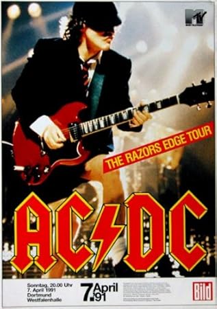 AC/DC - ACDC - 1991 - Concert Poster - Razors Edge - Tour Poster ...