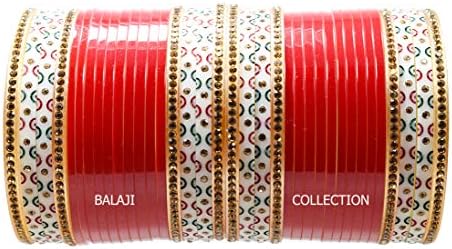 Red Designer Chura Bridal Punjabi Choora Fashion Jewellery Chuda Set