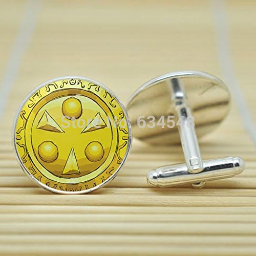 Pretty Lee Light Medallion Legend Of Zelda In Silver Cufflinks Glass Cabochon Cufflinks C3256