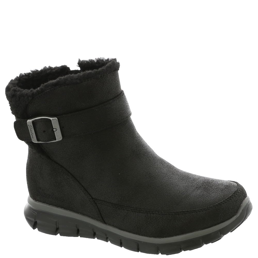 Skechers Women’s Synergy-Diva Lane Ankle Boot, Black, 5