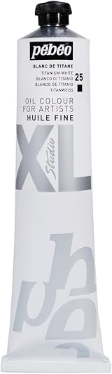 PEBEO Fine Oil XL 200ml Titanium White Oil Paint - Rich Pigment view 4
