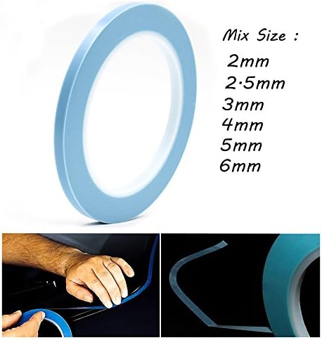 JINBING Mix 6Rolls High-Temp Pinstripe Vinyl Fine Line Masking Tape Automotive Car Painting Painters Tape 2mm 2.5mm 3mm 4mm 5mm 6mm - Image 4