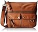 Fossil Morgan Top Zip Crossbody, Saddle, One Size