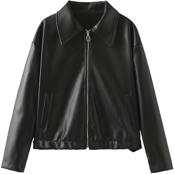 Amazon.com: Women Aesthetics Fairycore Jackets Faux Leather Coats