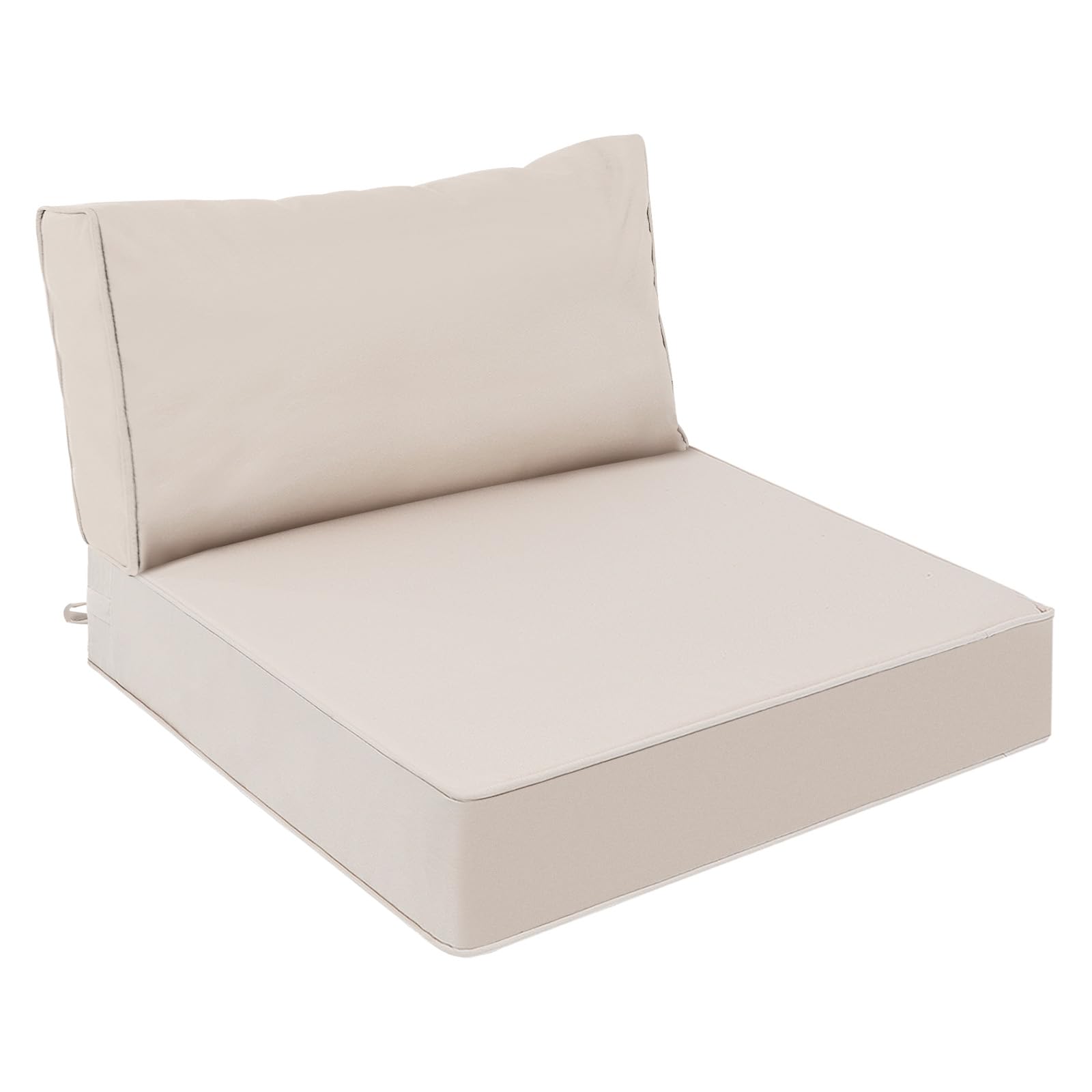 Photo 1 of AAAAAcessories Outdoor Deep Seat Cushions, Waterproof, Fade-Resistant Patio Furniture Replacement Cushions, 25.5" x 25.5" x 5" + 25.5" x 13.5", Khaki Beige
