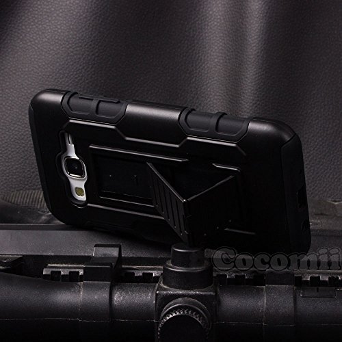 Galaxy J7 Case, Cocomii Robot Armor NEW [Heavy Duty] Premium Belt Clip Holster Kickstand Shockproof Hard Bumper Shell [Military Defender] Full Body Dual Layer Rugged Cover Samsung (Orange) - Thumbnail 2