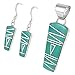 925 Sterling Silver Matching Pendant and Earrings Set with Genuine Turquoise (Turquoise)