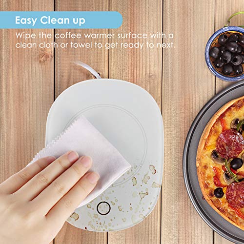 Coffee Mug Warmer, Wellcows Warmer Coaster Desk Auto Shut Off Heater Beverage Tea Water Cocoa Soup or Milk Warmer For Office and Home