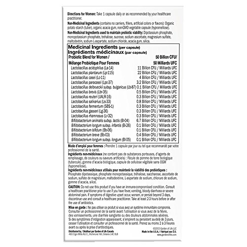 Garden of Life Women's Probiotics 50 Billion, 30 Count - Image 2