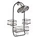 JIADIXI MetroDÃcor mDesign Swing Bathroom Shower Caddy for Tall Shampoo and Conditioner Bottles, Bronze
