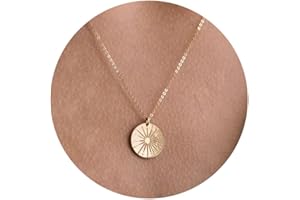 VRIUA Gold Necklace for Women - 14K Gold Plated Dainty Italian Horn Star of David Butterfly Sun Lotus Volleyball Baseball Cowboy Boots Necklace Jewelry Everyday for Women