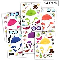 Artilife 24 Pack Shark Stickers Game Party Favors Sea Ocean Party Supplies for Kids Craft Birthday Party Decoration Goodie Bags